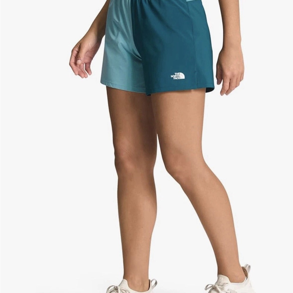 The North Face Women's XXL Teal and Blue Colorblock Shorts NWT - Picture 6 of 7
